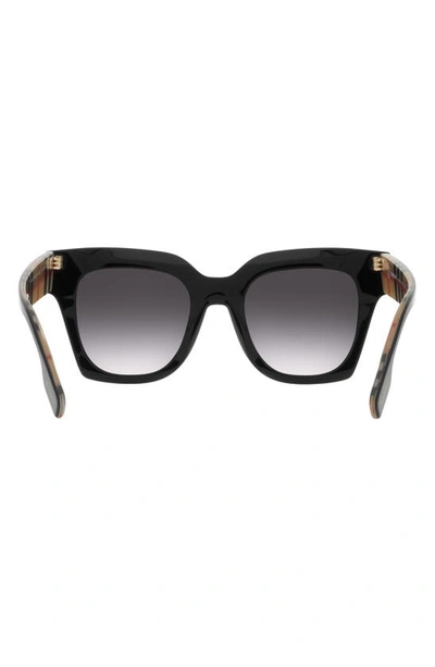 Shop Burberry Kitty 51mm Gradient Square Sunglasses In Black