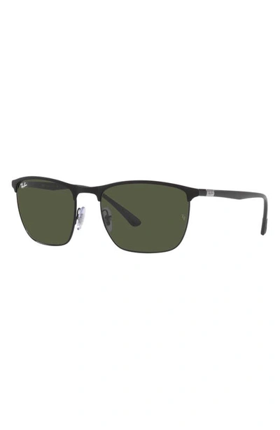 Ray Ban 57mm Square Sunglasses In Matte Black