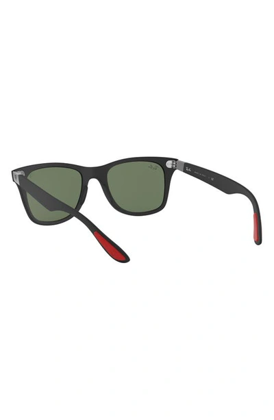 Shop Ray Ban Ray-ban X Ferrari 52mm Square Sunglasses In Matte Black