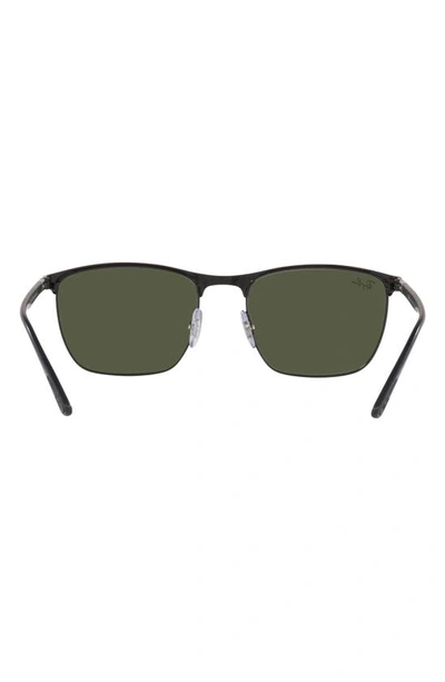 Shop Ray Ban Ray-ban 57mm Square Sunglasses In Matte Black