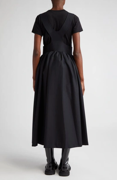 Shop Noir Kei Ninomiya Tropical Wool Apron Dress In Black