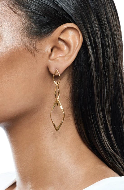 Shop Lana Twisted Kite Drop Earrings In Yellow Gold