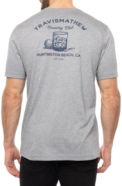 Shop Travismathew Seeing Double Cotton Graphic T-shirt In Heather Grey