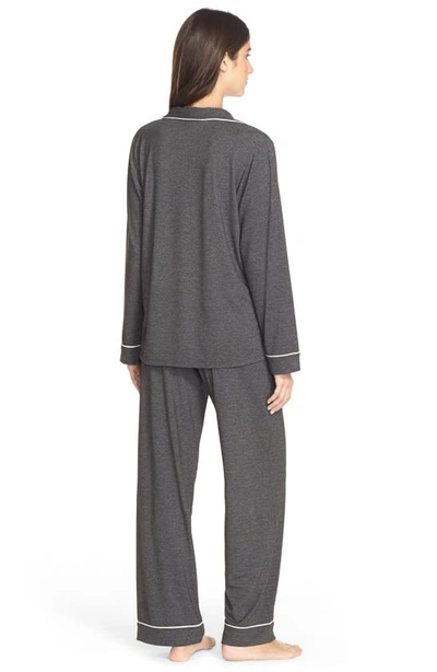 Shop Eberjey Gisele Jersey Knit Pajamas In Charcoal Heather