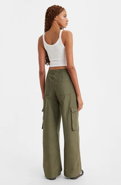 Shop Levi's Baggy Cargo Pants In Olive Night
