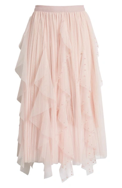 Shop Nikki Lund Wendy Beaded Tulle Skirt In Pink