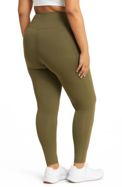 Zella Live In High Waist Leggings In Olive Night