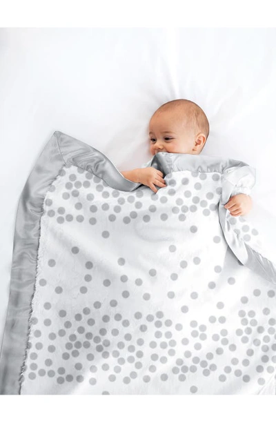 Shop Little Giraffe Luxe Soda Baby Blanket In Silver