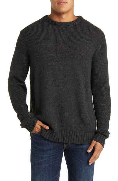 Shop Rainforest The Avalanche Rib Knit Crewneck Sweater In Charcoal