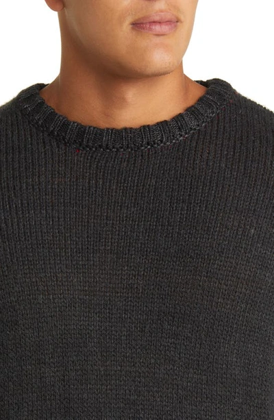 Shop Rainforest The Avalanche Rib Knit Crewneck Sweater In Charcoal