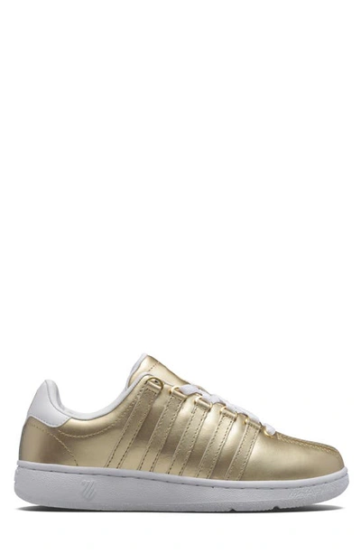 Shop K-swiss Classic Vn Sneaker In Gold/ White