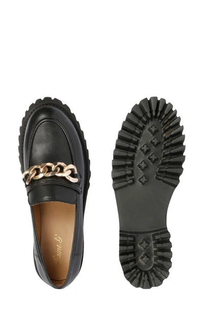 Saint G Donna Platform Loafer In Black