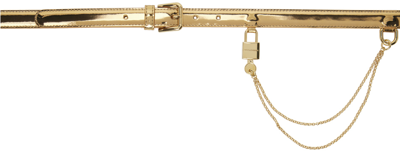 Shop Dolce & Gabbana Gold Chain Belt In 89869 Gold