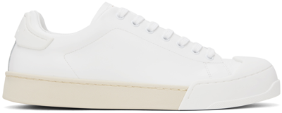 Shop Marni White Dada Bumper Sneakers In Zo434 Lily White/lil
