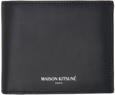 Shop Maison Kitsuné Black Bifold Wallet In P199 Black