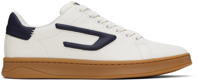 Shop Diesel White & Navy S-athene Low Sneakers In H9779