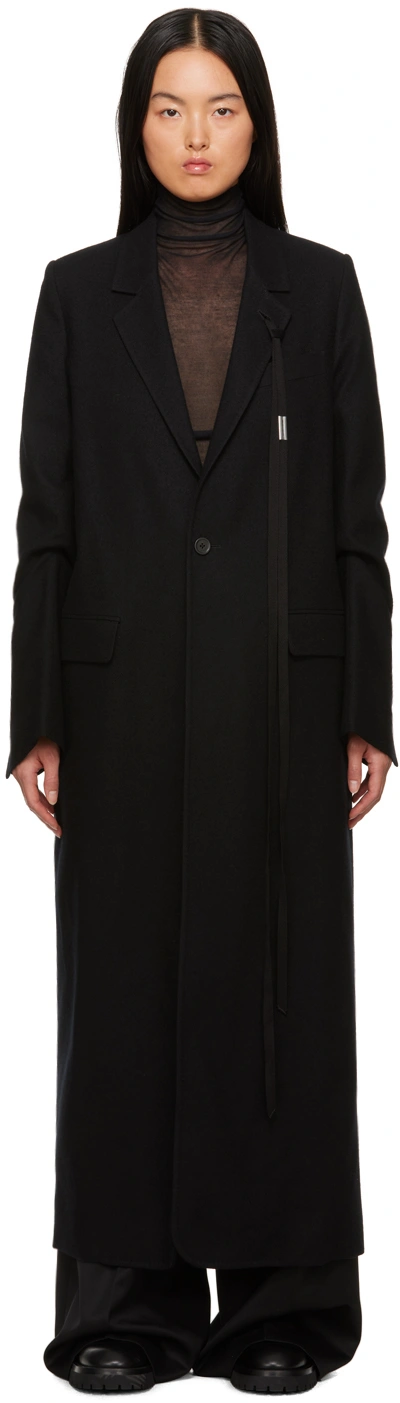 Shop Ann Demeulemeester Black Lieke Coat In 099 Black