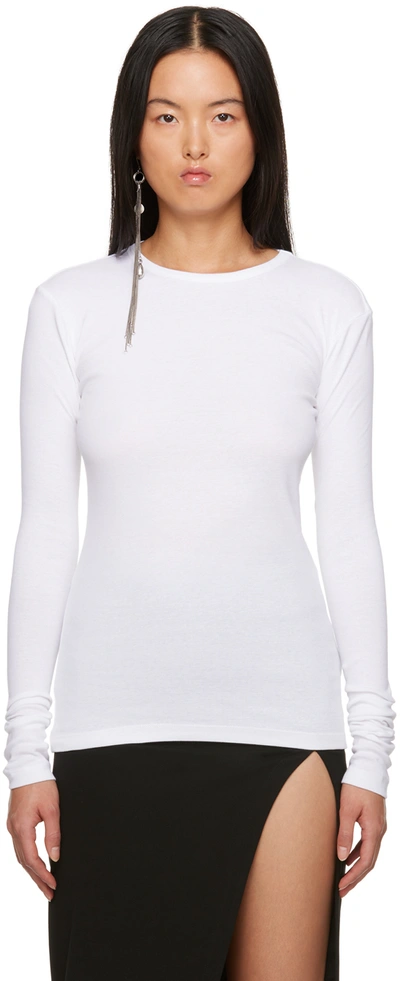 Shop Ann Demeulemeester White Fiene Long Sleeve T-shirt In 001 White
