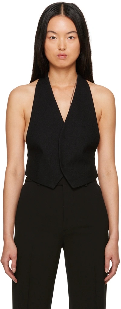 Shop Ann Demeulemeester Black Marina Vest In 099 Black