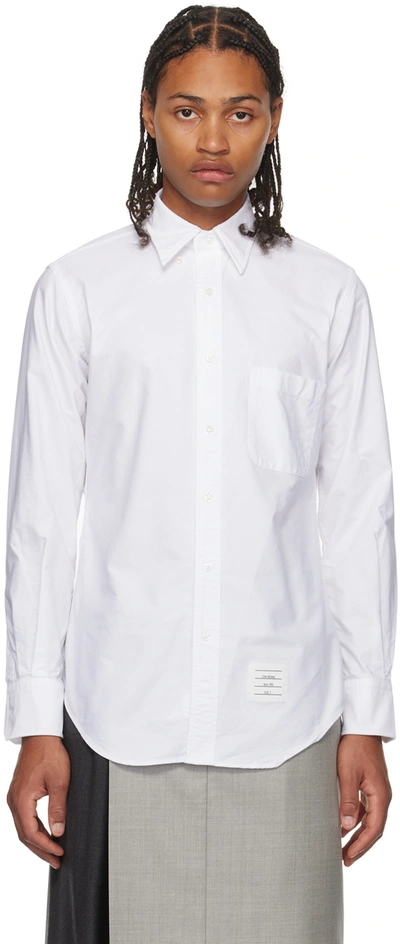 Shop Thom Browne White Classic Shirt In 100 White