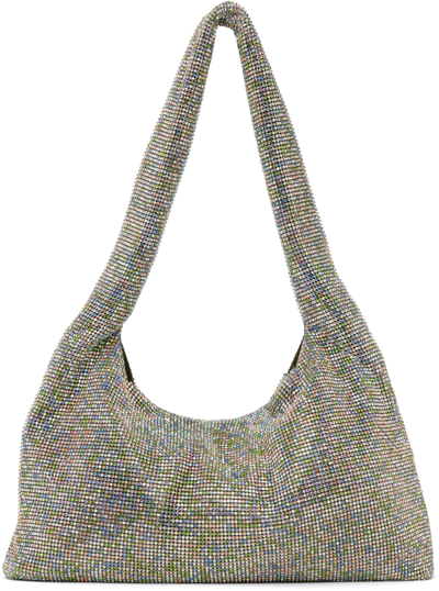 Shop Kara Multicolor Crystal Mesh Armpit Bag In Pixel Melange