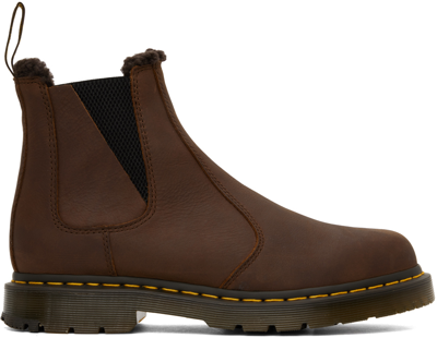 Shop Dr. Martens' Brown 2976 Chelsea Boots In Chocolate Brown Outl