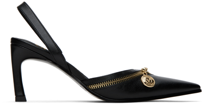 Shop Versace Jeans Couture Black Mandy Heeled Sandals In E899 Black