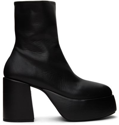 Marsèll Marsell Tacplat Leather Ankle Boots In 666 Black