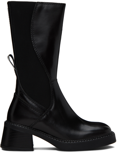Shop Miista Black Flabia Boots In Grey