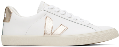 Shop Veja White Esplar Sneakers In Extra White Platine