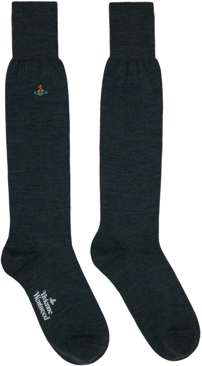 Shop Vivienne Westwood Gray Uni Sock In 233-k0025-l405