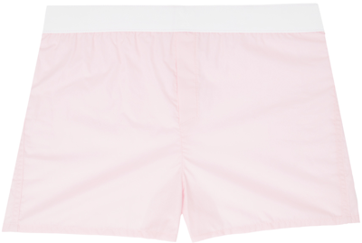 Shop Ami Alexandre Mattiussi Pink Ami De Cœur Boxers In Pale Pink/655