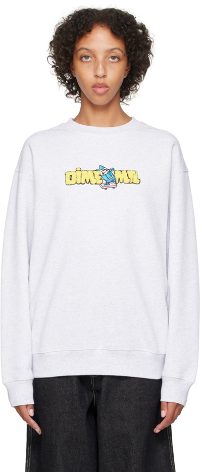 Shop Dime Gray Appliqué Sweatshirt In Ash