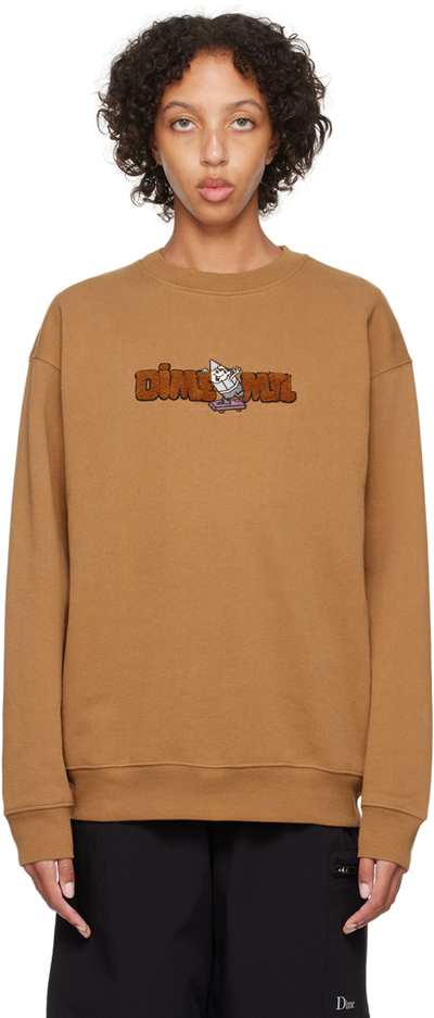 Shop Dime Brown Appliqué Sweatshirt In Cappuccino