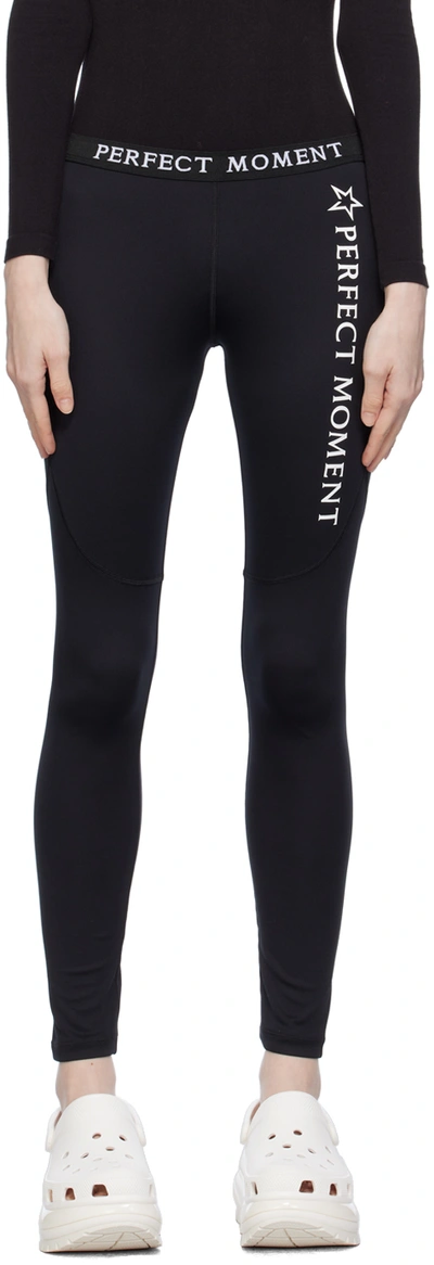 Perfect Moment Black Thermal Leggings In Black