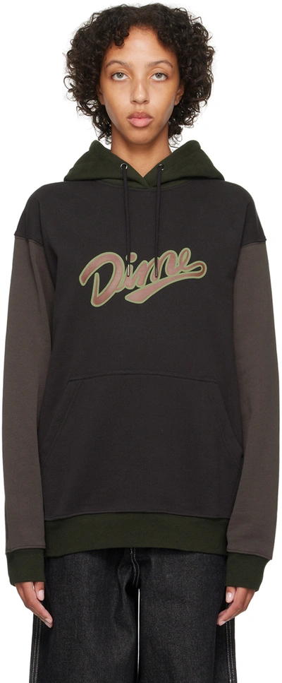 Shop Dime Green Paneled Hoodie In Army