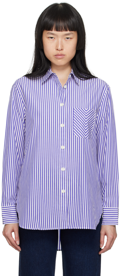 Shop Rag & Bone Blue Striped Shirt In Blustripe