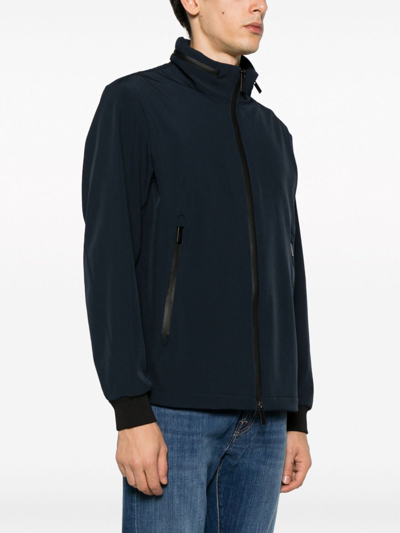 Shop Woolrich Giacca In Softshell In Blue
