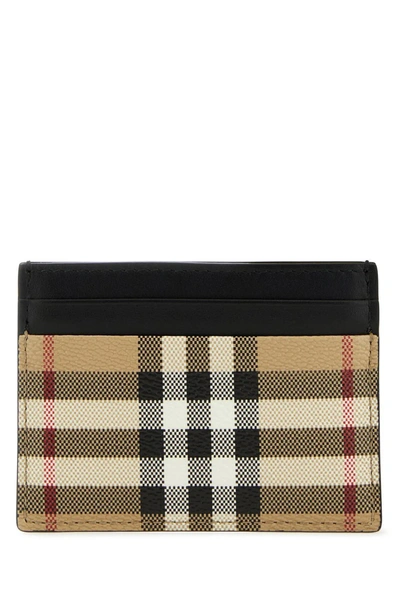 Shop Burberry Printed Canvas Cardholder In Archive Beige