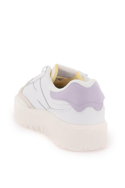 Shop New Balance Ct302 Sneakers In White,purple