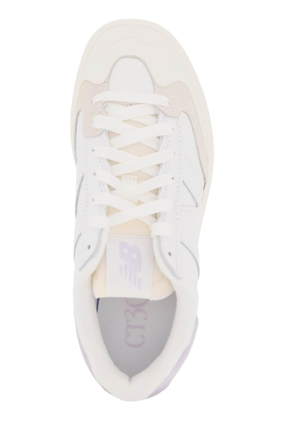 Shop New Balance Ct302 Sneakers In White,purple