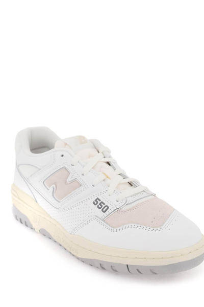 Shop New Balance 550 Sneakers In White,beige