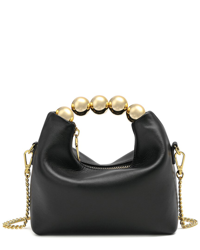 Shop Tiffany & Fred Paris Smooth Leather Top Handle Shoulder Bag In Black