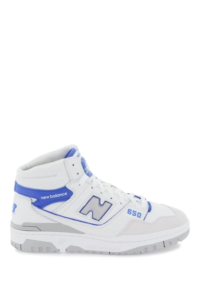 Shop New Balance 650 Sneakers In White, Blue