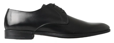 Dolce & Gabbana Black Derby Formal Dress Men's Shoes In Black