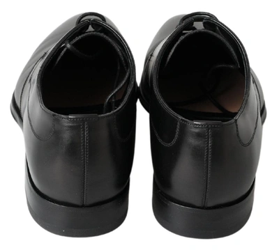 Dolce & Gabbana Black Derby Formal Dress Men's Shoes In Black