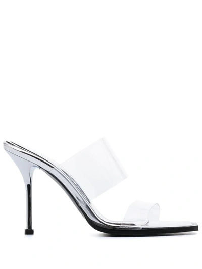 Shop Alexander Mcqueen Sandals In Transparent/silver