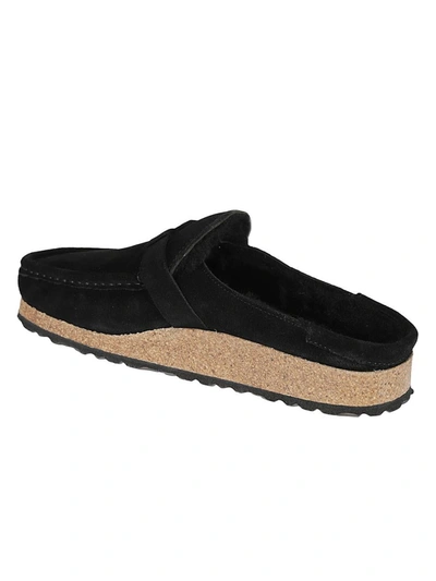 Shop Birkenstock - Buckley Shearling Suede Sandals In Black