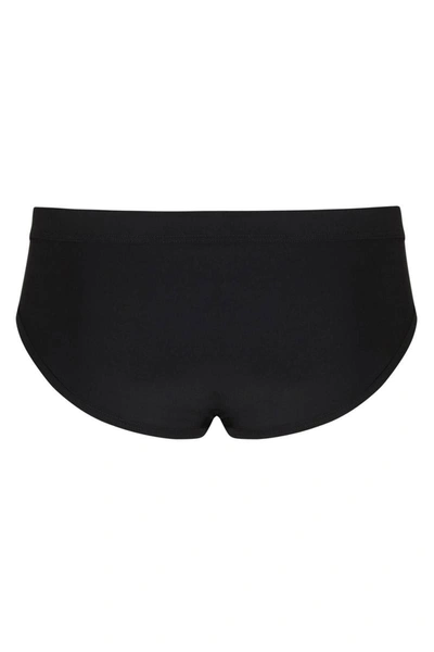 Shop Dolce & Gabbana Swim Briefs With Plate In Black