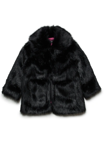 Shop Dsquared2 Faux Fur Jacket In Black